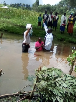 Baptism at Oltepes church in Trasmara fellowship