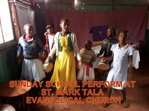 Sunday School children perform at St Mark's Evangelical Church